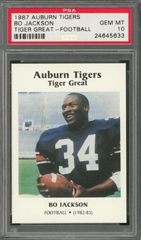 1987 Auburn Tigers Bo Jackson/Football – PSA GEM MT 10